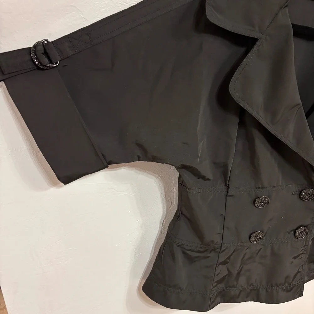 St. John Black Double-Breasted Dolman Sleeves Evening Jacket Sz M EUC